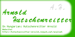 arnold hutschenreitter business card